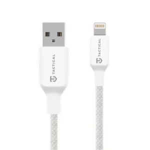 Cablu de ata de cusut tactic USB-A/Lightning 1m Alb