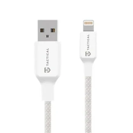 Cablu de ata de cusut tactic USB-A/Lightning 1m Alb