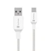 Cablu de ata tactic pentru cusut USB-A/USB-C 2m Alb