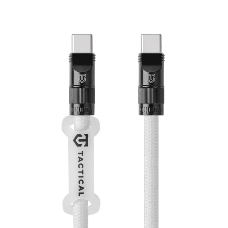 Cablu tactic USB-C tip sarma 1.2m alb