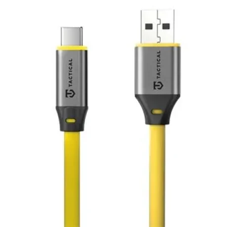 Cablu USB-A/USB-C Tactical Fat Man 2.0, 1m, galben