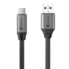 Cablu USB-A/USB-C Tactical Fat Man 2.0, 1m, gri