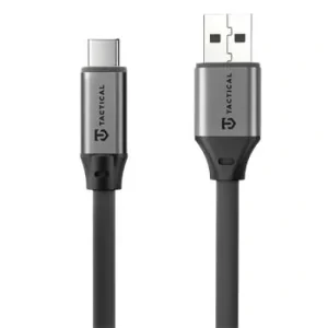 Cablu USB-A/USB-C Tactical Fat Man 2.0, 1m, gri