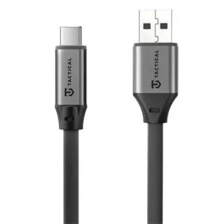 Cablu USB-A/USB-C Tactical Fat Man 2.0, 1m, gri