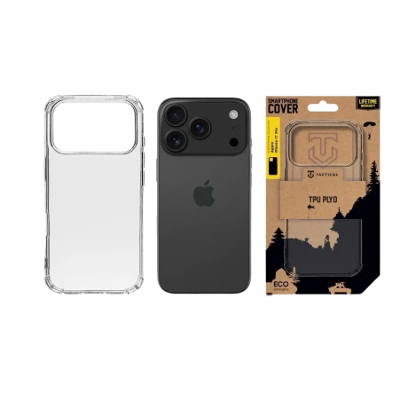 Carcasa tactica TPU Plyo pentru Apple iPhone 17 Pro, transparenta