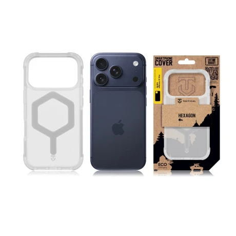 Husa Tactical MagForce Hexagonala pentru Apple iPhone 17 Pro, Alba (T)