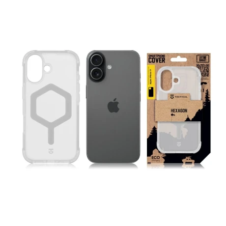 Husa Tactical MagForce Hexagonala pentru Apple iPhone 17 T-Alb