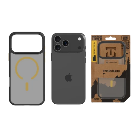 Husa Tactical MagForce Hyperstealth 2.0 pentru Apple iPhone 17 Pro Max, Negru/Galben