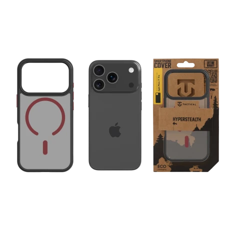 Husa Tactical MagForce Hyperstealth 2.0 pentru Apple iPhone 17 Pro, Negru/Rosu