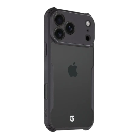 Husa Tactical Quantum Stealth pentru Apple iPhone 17 Pro Max, transparenta/neagra