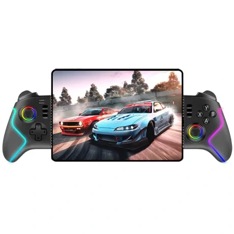 iPega 9122 Gamepad Wireless cu extensie RGB pentru Android/iOS/PS3/PS4/PC, negru