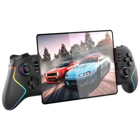iPega 9122 Gamepad Wireless cu extensie RGB pentru Android/iOS/PS3/PS4/PC, negru