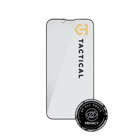 Protectie tactica din sticla, tip „Sticla de confidentialitate Stealth 5D”, pentru Apple iPhone 13/13 Pro/14/16e/17e, neagra