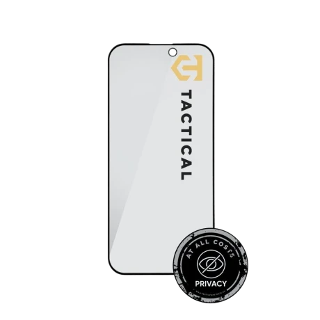 Protectie tactica din sticla, tip „Sticla de confidentialitate Stealth 5D”, pentru Apple iPhone 16 Pro/17, neagra