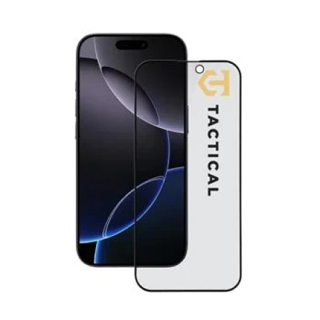 Protectie tactica din sticla, tip „Sticla de confidentialitate Stealth 5D”, pentru Apple iPhone 16 Pro/17, neagra