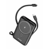 Acumulator extern SWISSTEN 10000 mAh 22.5W (compatibil Magsafe) cu cabluri USB-C și LIGHTNING încorporate 