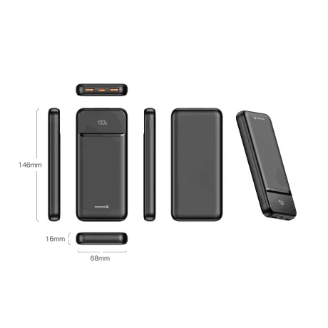 Acumulator extern SWISSTEN 10000 mAh POWER LINE II NEGRU