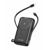 Acumulator extern SWISSTEN 20000 mAh 22.5W (compatibil cu Magsafe) cu cabluri USB-C și LIGHTNING încorporate 