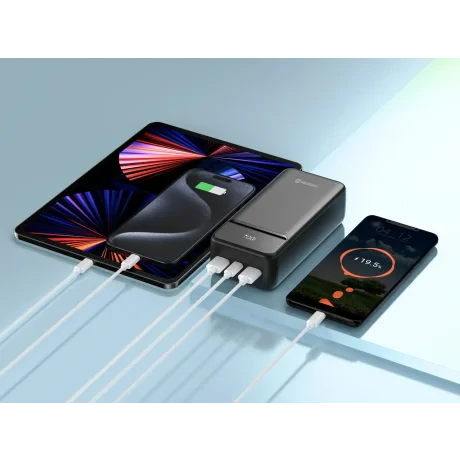 Acumulator extern SWISSTEN 30000 mAh POWER LINE II NEGRU