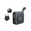 Acumulator extern SWISSTEN ALL-IN-ONE PRO cu mufe interschimbabile (SUA, UE, Marea Britanie) 10000 mAh 20W Negru