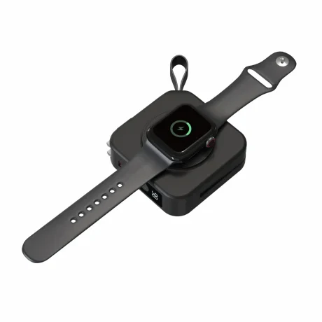 Acumulator extern SWISSTEN ALL-IN-ONE PRO cu mufe interschimbabile (SUA, UE, Marea Britanie) 10000 mAh 20W Negru