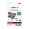 Acumulator extern SWISSTEN SPACE 10000 mAh, 35W cu cablu USB-C încorporat, argintiu