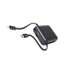Acumulator extern SWISSTEN SPACE 10000 mAh cu cabluri USB-C și Lightning Silver încorporate