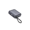 Acumulator extern SWISSTEN SPACE 10000 mAh cu cabluri USB-C și Lightning Silver încorporate