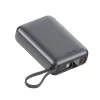 Acumulator extern SWISSTEN SPACE 20000 mAh 45W cu cablu USB-C încorporat, argintiu