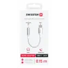 ADAPTOR AUDIO SWISSTEN TEXTILE USB-C (mascul) / AUX 3.5mm 0.15 M ALB