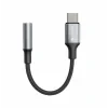 ADAPTOR AUDIO SWISSTEN TEXTILE USB-C (mascul) / AUX 3.5mm 0.15 M NEGRU