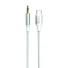 ADAPTOR AUDIO SWISSTEN TEXTILE USB-C (mascul) / MUFĂ 3.5 mm (mascul) 1.5M ALB