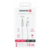 ADAPTOR AUDIO SWISSTEN TEXTILE USB-C (mascul) / MUFĂ 3.5 mm (mascul) 1.5M ALB