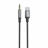 ADAPTOR AUDIO SWISSTEN TEXTILE USB-C (mascul) / MUFĂ 3.5mm (mascul) 1.5M NEGRU