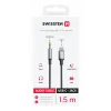 ADAPTOR AUDIO SWISSTEN TEXTILE USB-C (mascul) / MUFĂ 3.5mm (mascul) 1.5M NEGRU