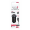 ADAPTOR AUTO SWISSTEN 2x USB-C PD, 20W NEGRU + CABLU USB-C / USB-C, 1 M