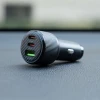 ADAPTOR AUTO SWISSTEN 2x USB-C PD + USB-A, 95W NEGRU
