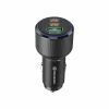 ADAPTOR AUTO SWISSTEN 2x USB-C PD + USB-A, 95W NEGRU