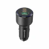 ADAPTOR AUTO SWISSTEN 2x USB-C PD + USB-A, 95W NEGRU + CABLU USB-C / USB-C, 1 M