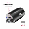 ADAPTOR AUTO SWISSTEN POWER DELIVERY 2x USB-C 45W NANO NEGRU