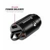 ADAPTOR AUTO SWISSTEN POWER DELIVERY USB-C + SUPER CHARGE 3.0 30W NANO NEGRU