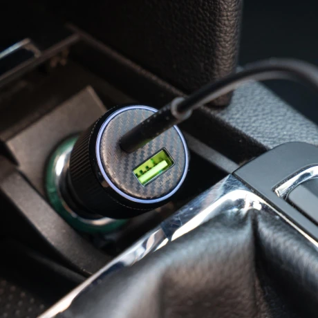 ADAPTOR AUTO SWISSTEN USB-C PD + USB-A, 38W NEGRU