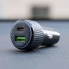 ADAPTOR AUTO SWISSTEN USB-C PD + USB-A, 38W NEGRU