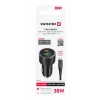 ADAPTOR AUTO SWISSTEN USB-C PD + USB-A, 38W NEGRU + CABLU USB-C / USB-C, 1 M