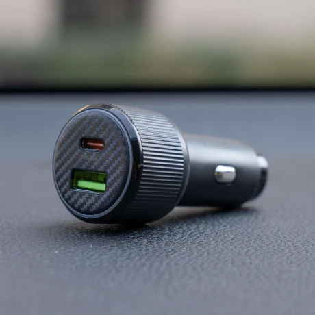 ADAPTOR AUTO SWISSTEN USB-C PD + USB-A, 63W NEGRU