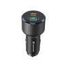 ADAPTOR AUTO SWISSTEN USB-C PD + USB-A, 63W NEGRU + CABLU USB-C / USB-C, 1 M