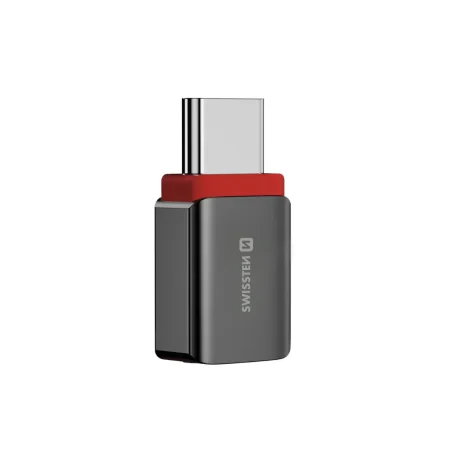 ADAPTOR DE ÎNCĂRCARE SWISSTEN DataGUARD CU BLOCAREA DATELOR USB-C (mascul) / USB-C (femelă) NEGRU