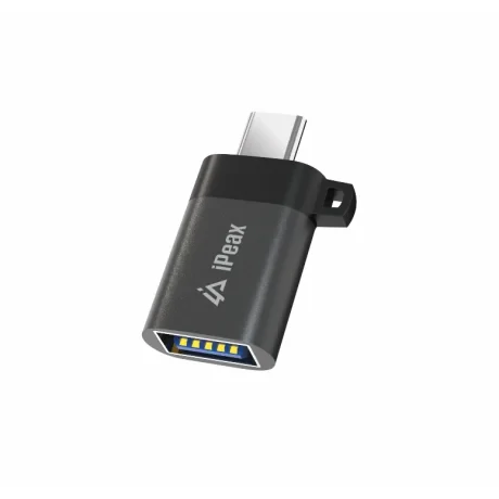 ADAPTOR iPEAX OTG USB-C / USB-A (mamă) NEGRU