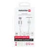 ADAPTOR OTG SWISSTEN TEXTILE LIGHTNING (mascul) / USB-A (femelă) 0.12 M ALB