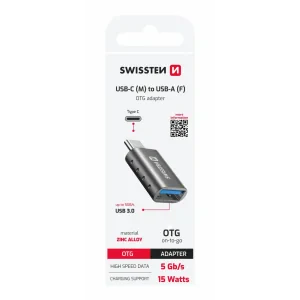 ADAPTOR OTG SWISSTEN USB-C(M)/USB-A(M)
